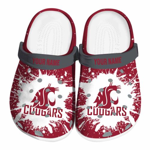 custom washington state cougars splash art clog best selling