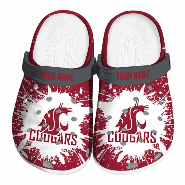 custom washington state cougars splash art clog best selling