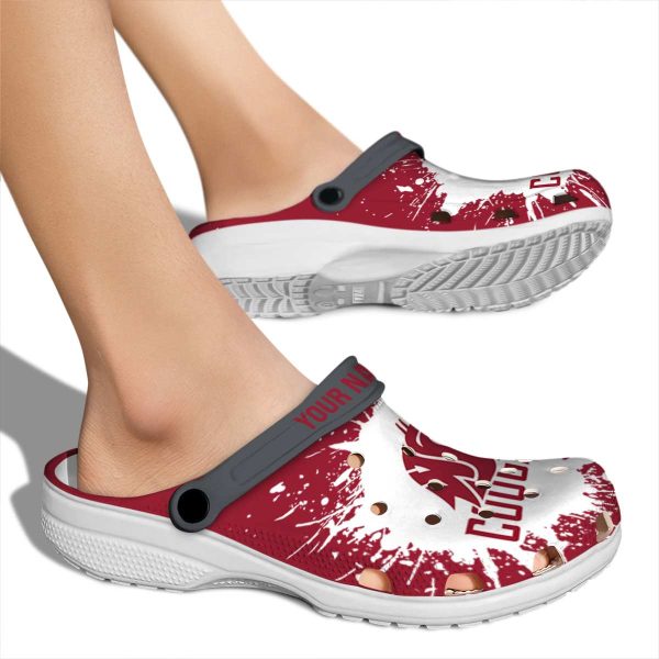 custom washington state cougars splash art clog fashion forward