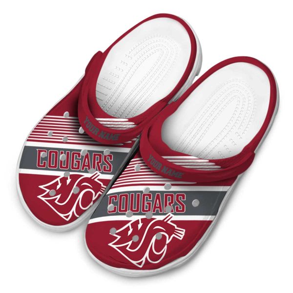 custom washington state cougars vibrant dual tone clog latest model