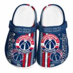 custom washington wizards contrasting stripes clog best selling