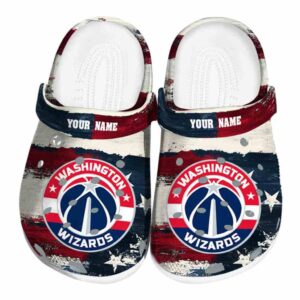 custom washington wizards patriotic stripes clog best selling