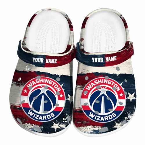 custom washington wizards patriotic stripes clog best selling