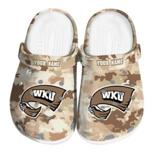 custom western kentucky hilltoppers desert camo clog best selling
