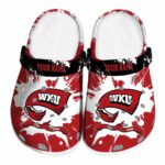 custom western kentucky hilltoppers splatter pattern clog best selling