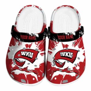 custom western kentucky hilltoppers splatter pattern clog best selling