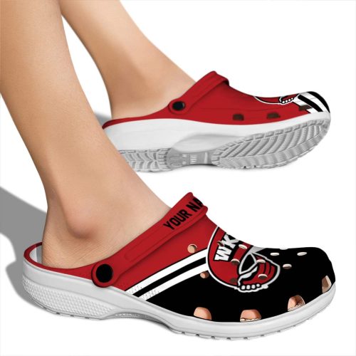 custom western kentucky hilltoppers striped accents clog fashion forward