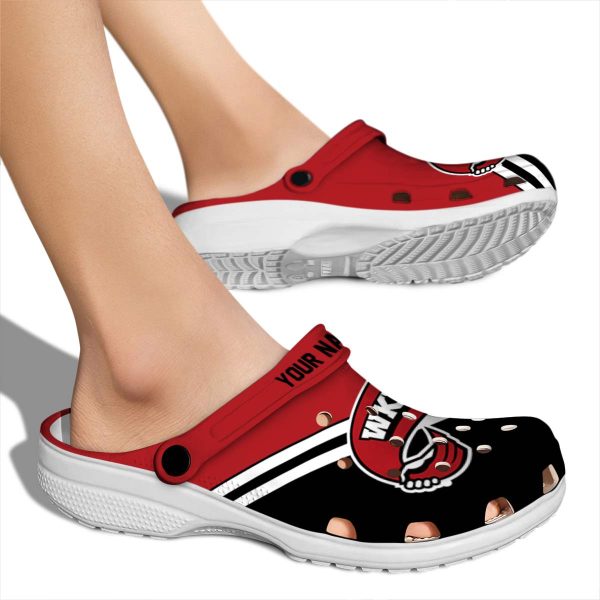 custom western kentucky hilltoppers striped accents clog fashion forward