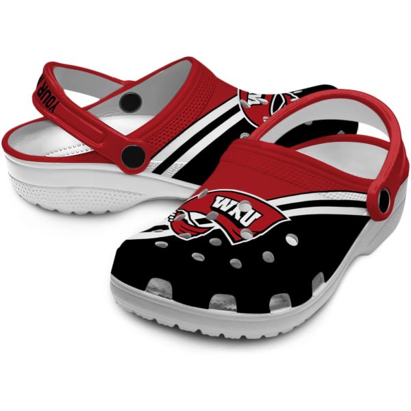custom western kentucky hilltoppers striped accents clog high quality