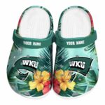 custom western kentucky hilltoppers tropical vibes clog best selling