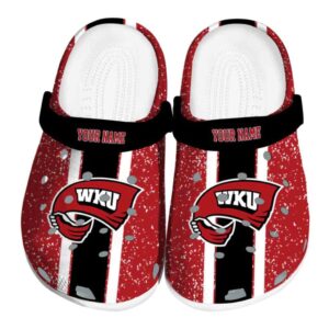 custom western kentucky hilltoppers vertical stripes clog best selling