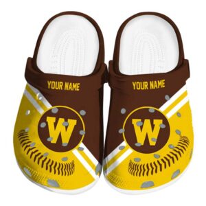custom western michigan broncos baseball motif clog best selling