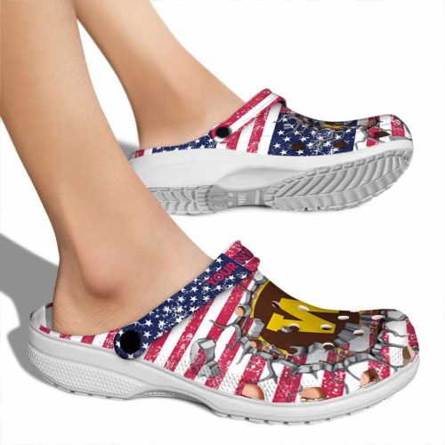 custom western michigan broncos freedom splinter clog fashion forward