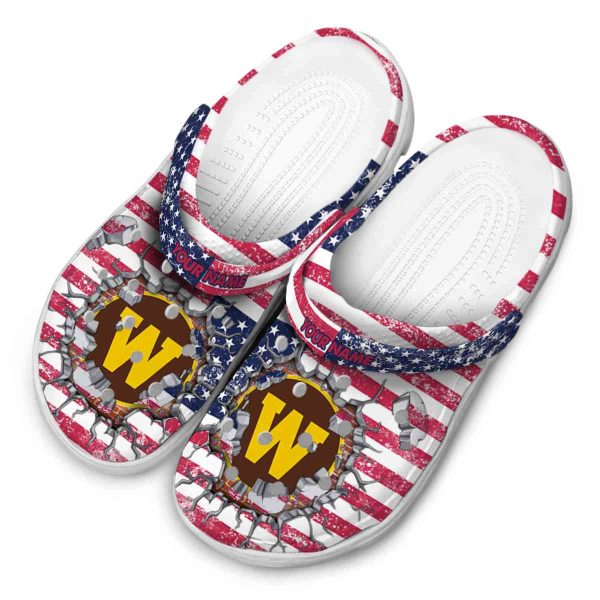 custom western michigan broncos freedom splinter clog latest model
