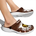 custom western michigan broncos splatter background clog best selling