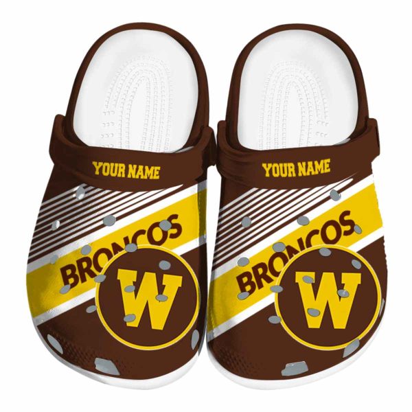 custom western michigan broncos vibrant dual tone clog best selling