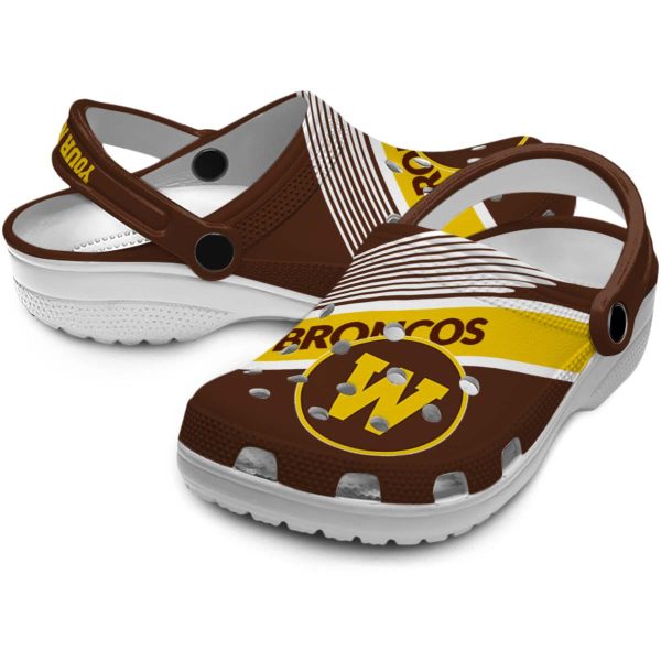 custom western michigan broncos vibrant dual tone clog high quality