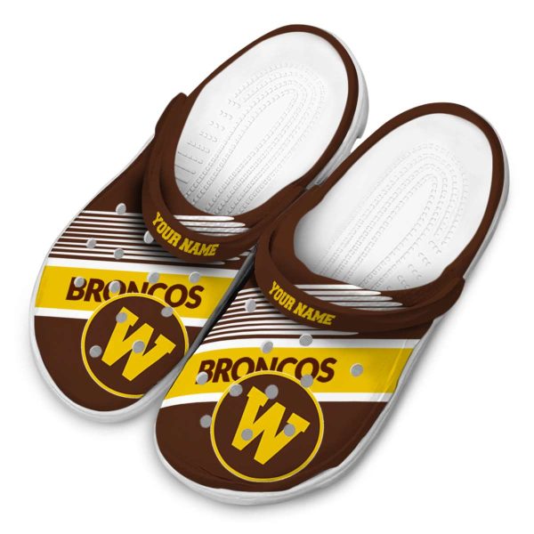 custom western michigan broncos vibrant dual tone clog latest model