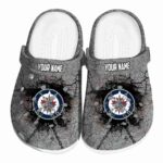 custom winnipeg jets cracked ground texture clog best selling