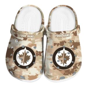 custom winnipeg jets desert camo clog best selling