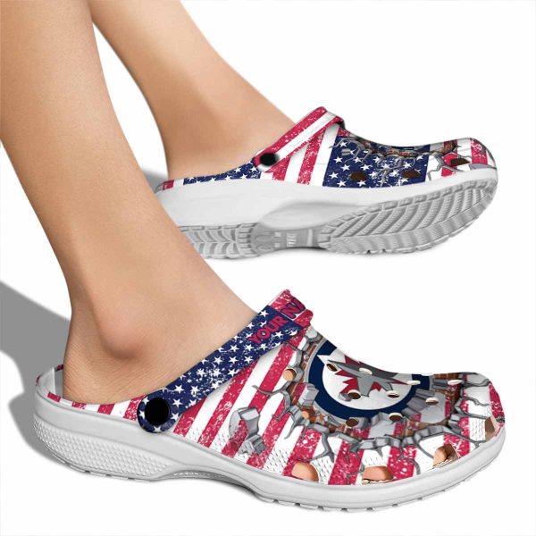 custom winnipeg jets freedom splinter clog fashion forward