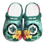 custom winnipeg jets tropical vibes clog best selling