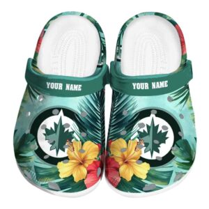 custom winnipeg jets tropical vibes clog best selling