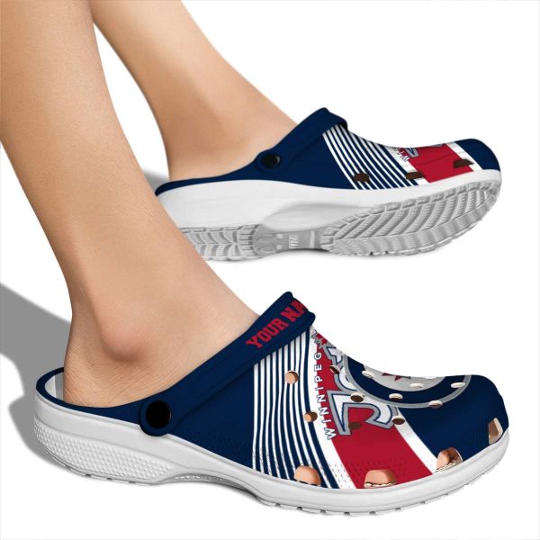 custom winnipeg jets vibrant dual tone clog fashion forward