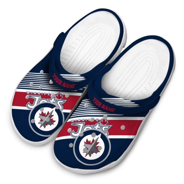 custom winnipeg jets vibrant dual tone clog latest model