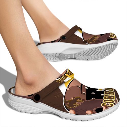 custom wyoming cowboys baseball helmet clog fashion forward