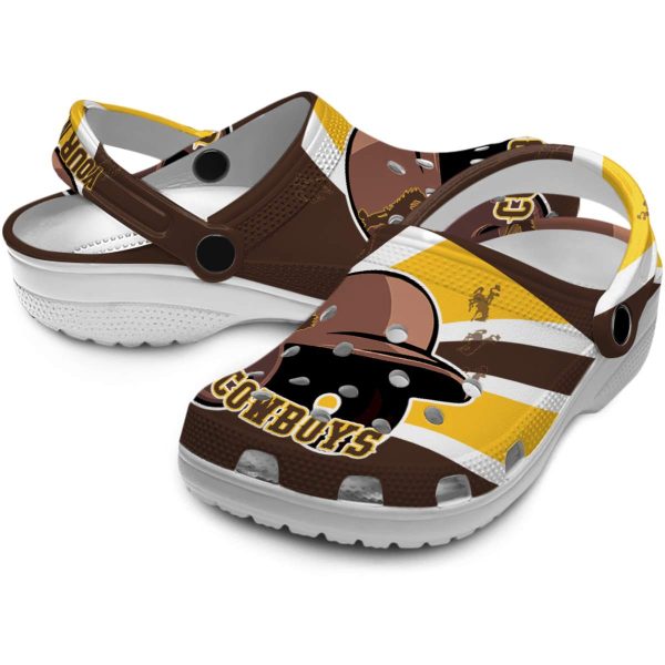custom wyoming cowboys baseball helmet clog high quality