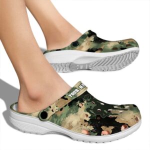 custom wyoming cowboys camouflage craze clog fashion forward