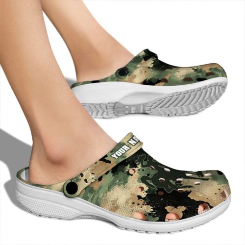 custom wyoming cowboys camouflage craze clog fashion forward