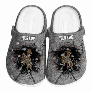 custom wyoming cowboys cracked ground texture clog best selling