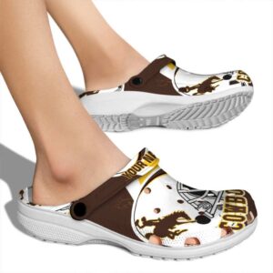 custom wyoming cowboys football helmet clog fashion forward