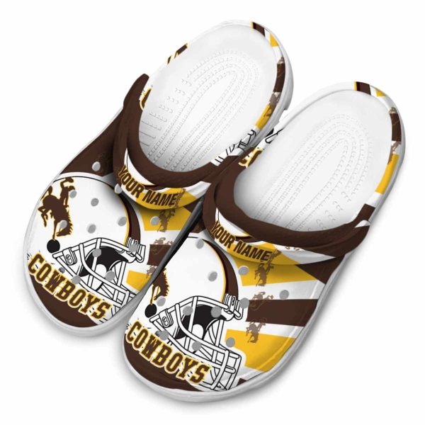 custom wyoming cowboys football helmet clog latest model