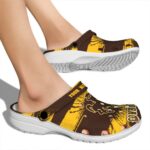 custom wyoming cowboys paint splatter graphics clog best selling