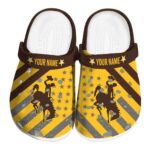 custom wyoming cowboys star spangled graphic clog best selling
