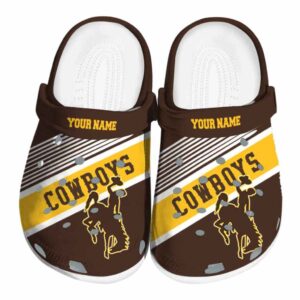 custom wyoming cowboys vibrant dual tone clog best selling