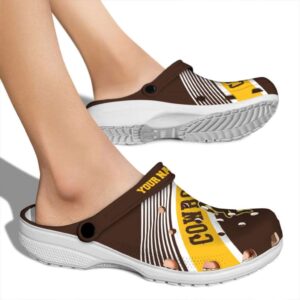 custom wyoming cowboys vibrant dual tone clog fashion forward