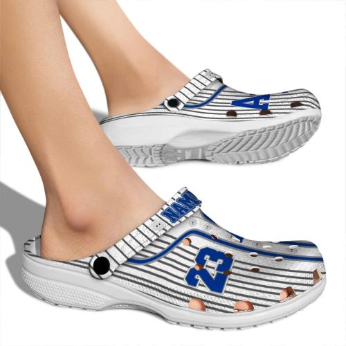 customized air force falcons pinstripe pattern clog fashion forward