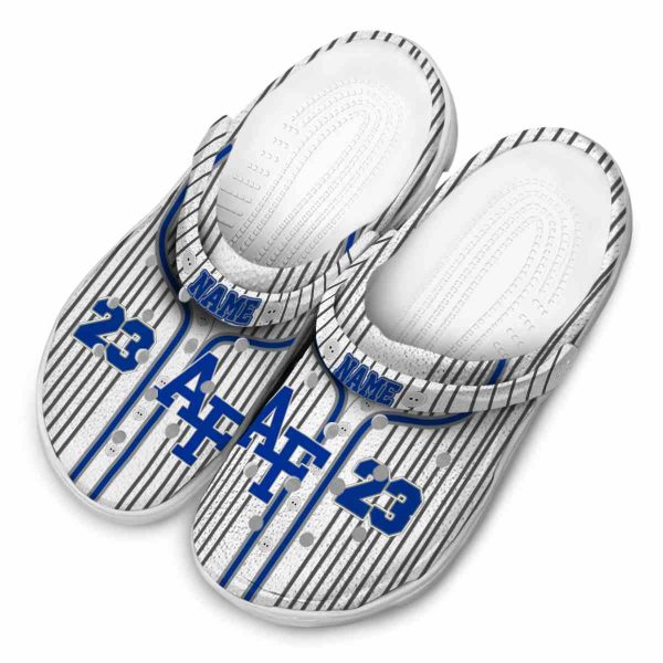 customized air force falcons pinstripe pattern clog latest model