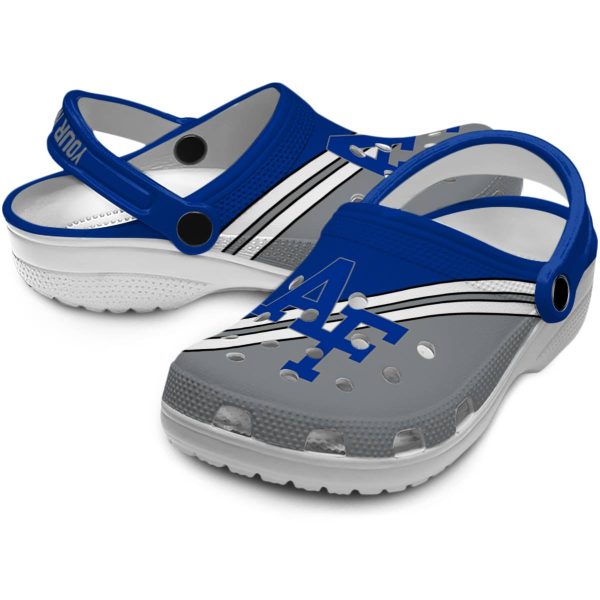 customized air force falcons striped accents clog high quality