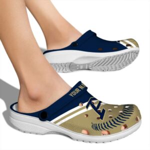 customized akron zips baseball motif clog fashion forward