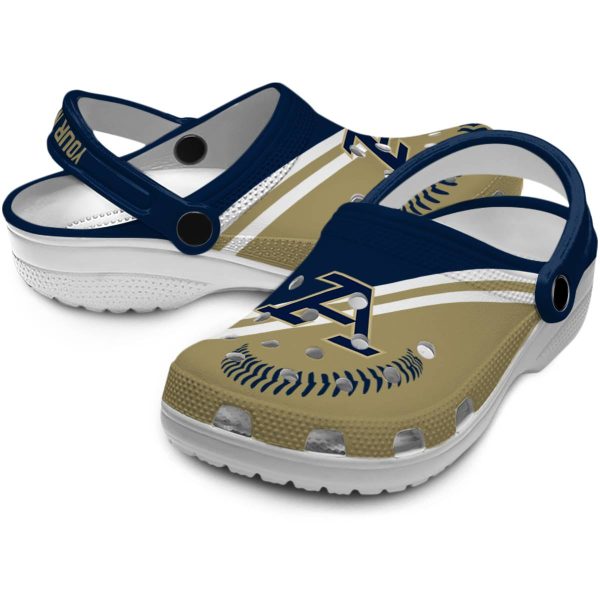 customized akron zips baseball motif clog high quality