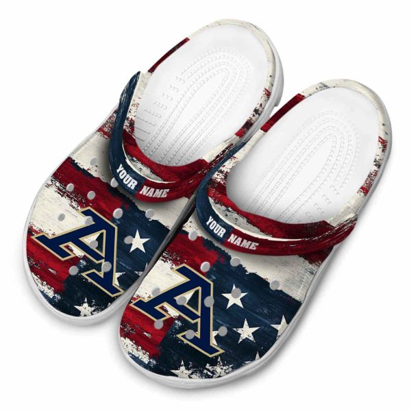 customized akron zips patriotic stripes clog latest model