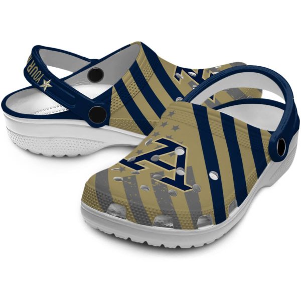 customized akron zips star spangled graphic clog high quality