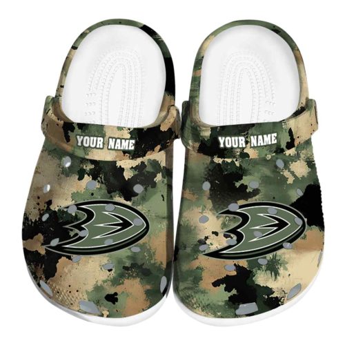 customized anaheim ducks camouflage craze clog best selling
