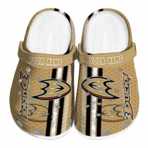 customized anaheim ducks contrasting stripes clog best selling
