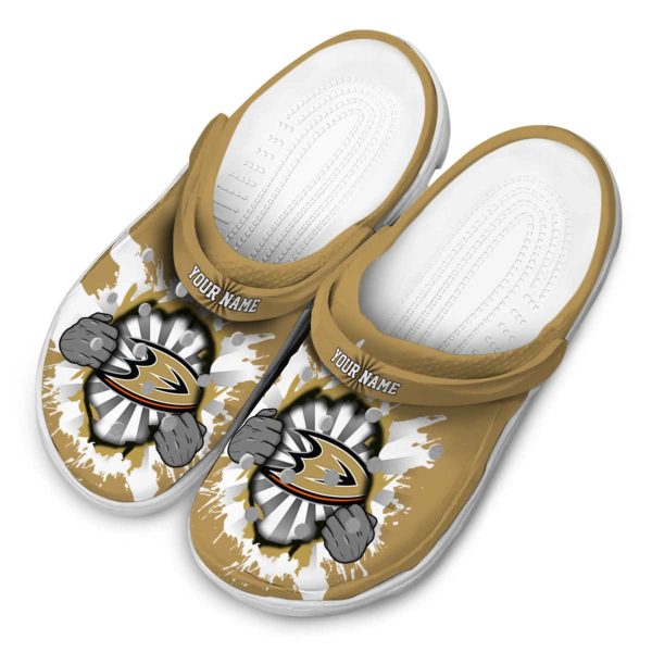 customized anaheim ducks gripping hand clog latest model